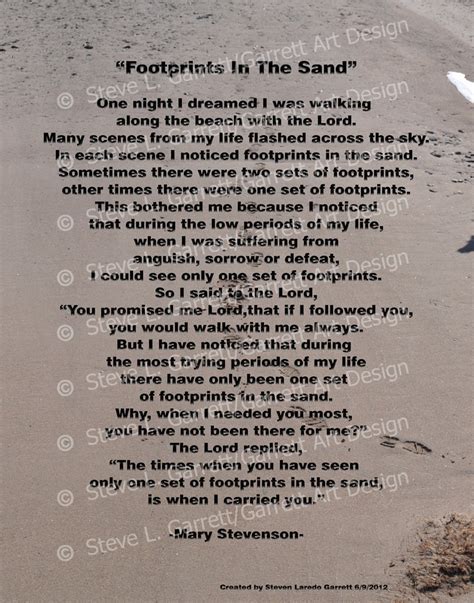 Footprints In The Sand / 11x14 Print / Inspirational Quote