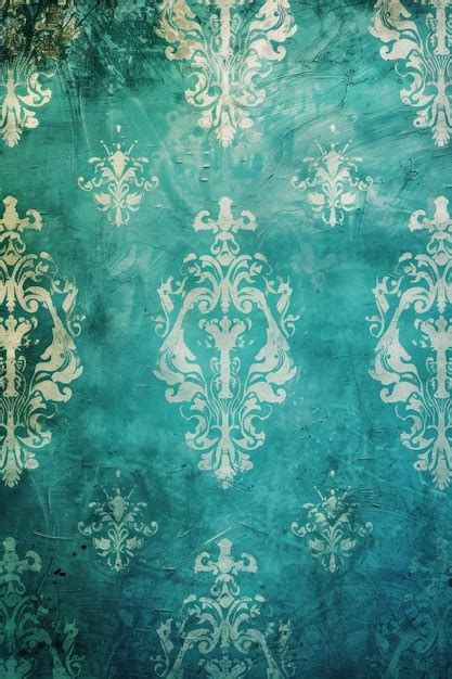 Premium Photo Cyan Vintage Background Antique Wallpaper Design Ar 23