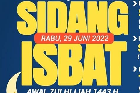 SIDANG ISBAT Idul Adha 2022 Jam Berapa Ini Jadwal Dan Link Live