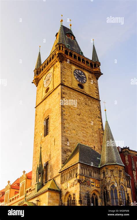 Clock tower in Prague Stock Photo - Alamy