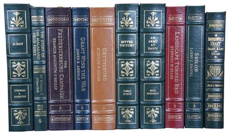 Lot Of Leather Bound Library Of Military History Books Easton Press