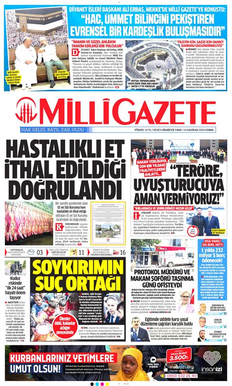 Milli Gazetesi Milli Man Et Oku Haberler Haziran