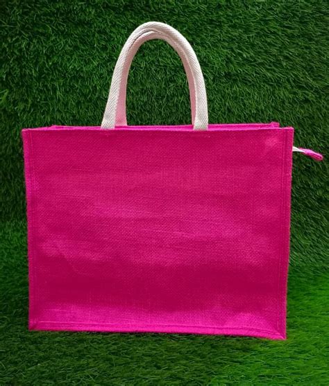 Magenta Fancy Jute Bag 14X16X5 INCH HXWXD At Rs 95 Piece In New Delhi