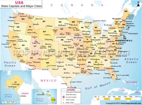 Us State Maps With Cities | Cities And Towns Map