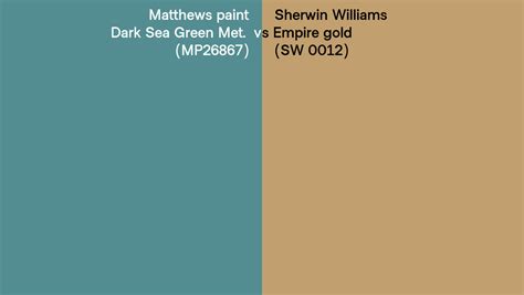 Matthews Paint Dark Sea Green Met Mp Vs Sherwin Williams Empire