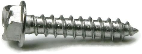 Stainless Steel Slotted Hex Indented Head Sheet Metal Screw 14 X 3 4