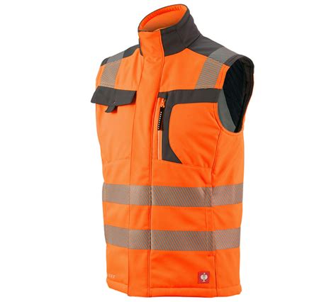 Warnschutz Softshell Weste E S Motion Warnorange Anthrazit Strauss