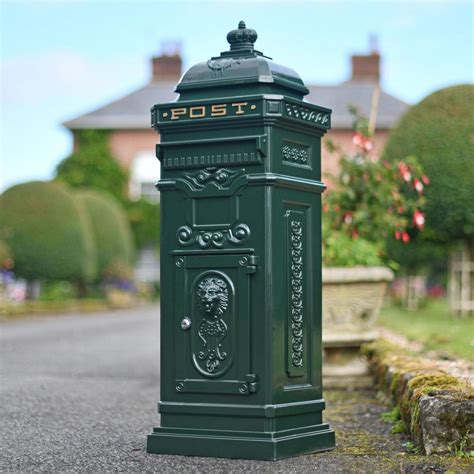 Pine Forest” Green Camden Free Standing Post Box Black Country