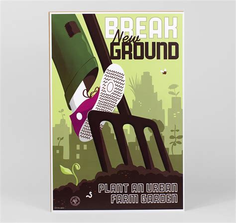 Break New Ground 12x18 Color Poster — The Victory Garden Of Tomorrow