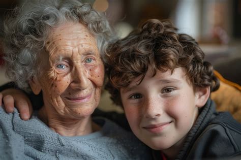 Scène d un grand parent et d un petit fils heureux lors de la