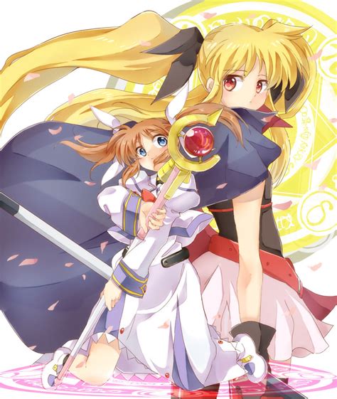 Fate Testarossa Takamachi Nanoha Raising Heart And Bardiche Lyrical