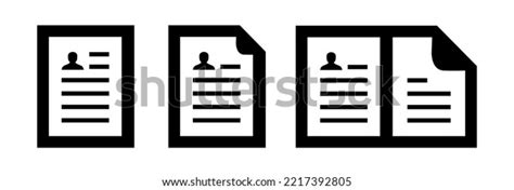 Resume Icons Set Flat Style Vector Stock Vector Royalty Free