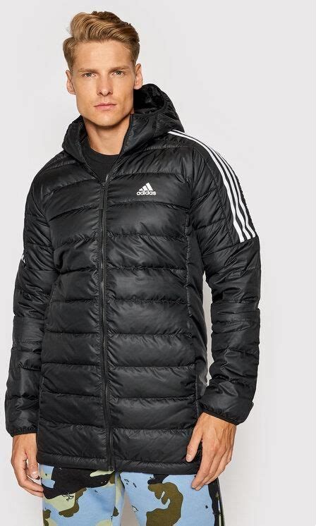 Adidas Kurtka Puchowa Essentials Gh Czarny Slim Fit Ceny I Opinie