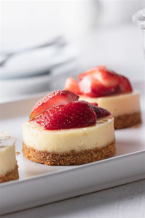 Mini Strawberry Cheesecakes | Mini strawberry cheesecake, Strawberry ...