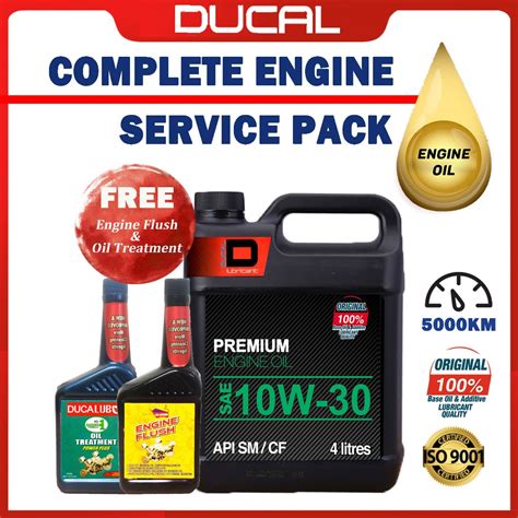 DUCAL ULTRA Engine Oil 10W30 API SM CF 4 Litres FREE Oil Treatment