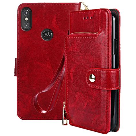 Flip Leather Case Cover For Motorola One Power Android One For Motorola Moto P30 Note Stand