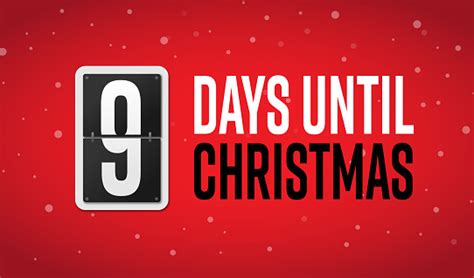 9 Days Until Christmas Countdown With Number Flip Counter Web Banner