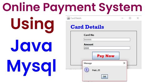 Online Payment System Using Java Mysql Youtube