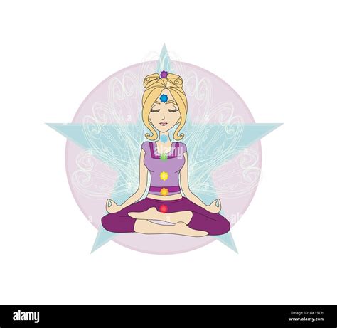 Yoga Girl In Lotus Position Stock Vector Image And Art Alamy