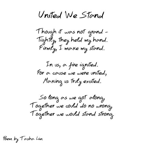 Poem 45 United We Stand