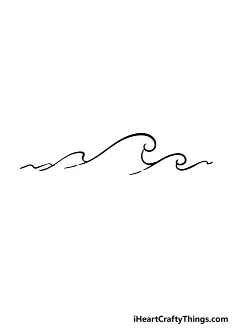 How To Draw A Wave Step By Step Easy Breaking Wave Drawing