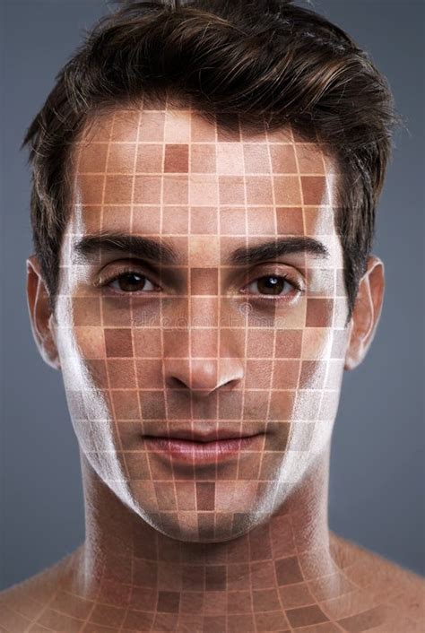 Mosaico De Masculinidade Retrato De Um Jovem Bonito E Bonito O