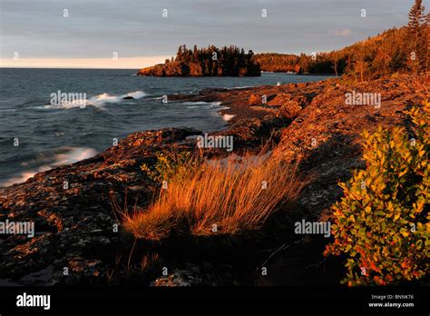 Sunrise Lake Superior Split Rock Lighthouse State Park North Shore Minnesota Usa America United