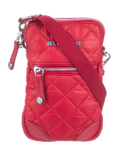 Mz Wallace Quilted Nylon Crossbody Bag Red Crossbody Bags Handbags Wmzwa33385 The Realreal