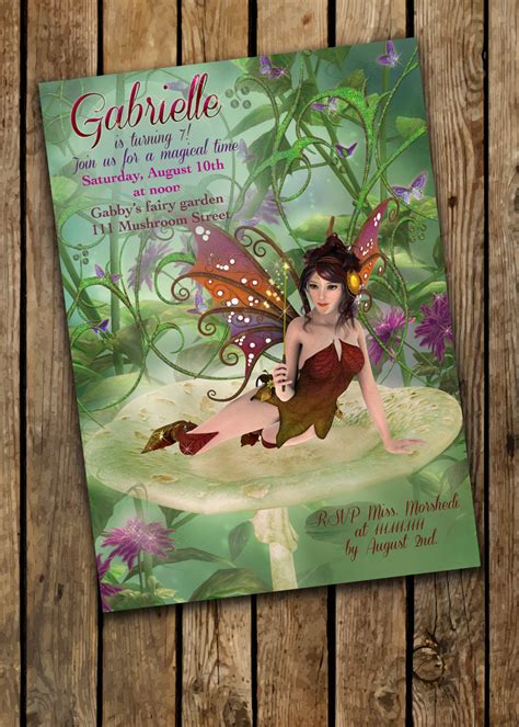 Fairy Birthday Invitation Fairy Party Fairy Invitations Etsy