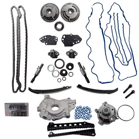 Timing Chain Kit Oil Water Pump Phasers Vvt Valves For Ford Lincoln