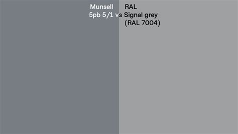 Munsell Pb Vs Ral Signal Grey Ral Side By Side Comparison