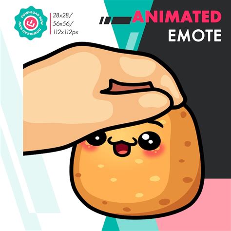 Animated Pet Emote Cute Potato Petting Emote For Twitch Streamers Etsy