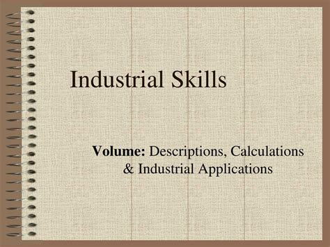 PPT - Industrial Skills PowerPoint Presentation, free download - ID:3198658