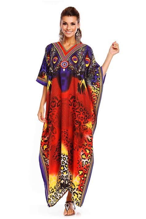 New Ladies Oversized Maxi Kimono Kaftan Tunic Kaftan Dress Free Size Plus Size Ebay