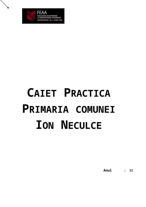 DOC Caiet Practica Primaria Comunei Ion Neculce DOKUMEN TIPS