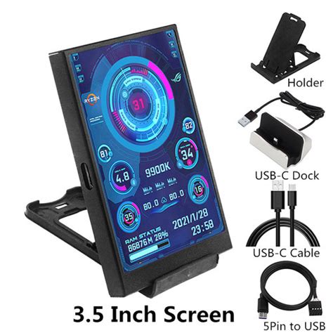 Jual Turing Smart Secondary Screen Ips Display Usb Type C Cpu Gpu