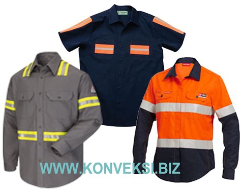 Baju Tambang Keren Anti Bara Kemeja Safety Konveksi Bandung