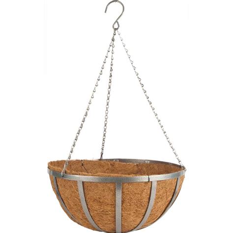 Oxford 16 In Hanging Planter With Aquasav™ Coco Liner And Chain Pride Garden Products