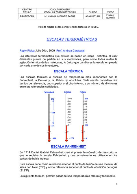 E Escalas Termom Tricas