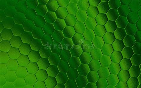 Green D Hexagonal Background Realistic Honeycomb Texture Grid Stock