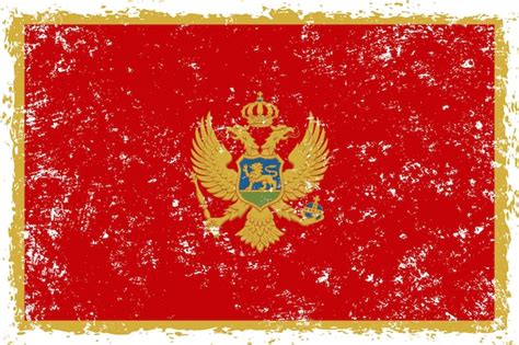 Premium Vector Montenegro Flag Grunge Distressed Style