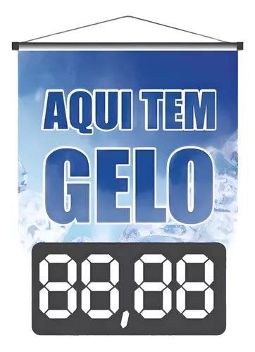 Banner Temos Gelo Aqui Tem Gelo X Cm Parcelamento Sem Juros