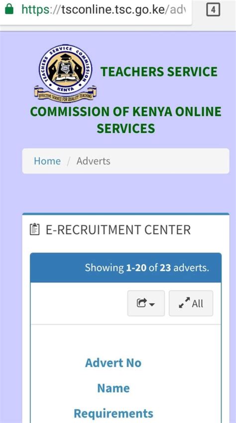 How To Apply For The Advertised TSC Vacancies Online At The Https