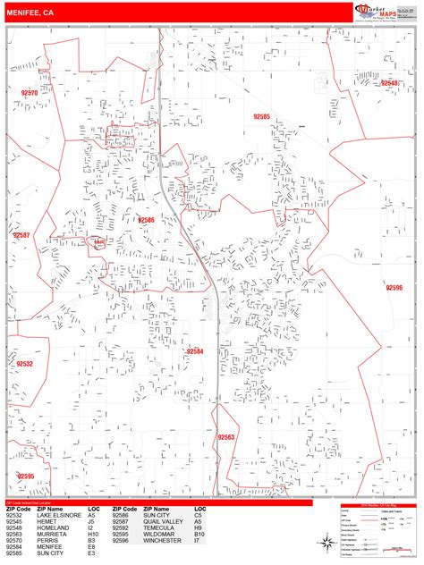 Menifee Ca Zip Code Map