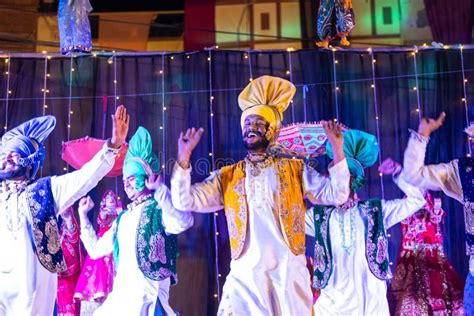 Punjabi Male Artist Performing Bhangra Dance Editorial Image - Image of ...