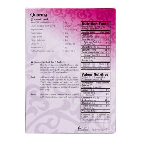 National Quorma Masala Mix 2 X 50g Masalas Lulu Ksa