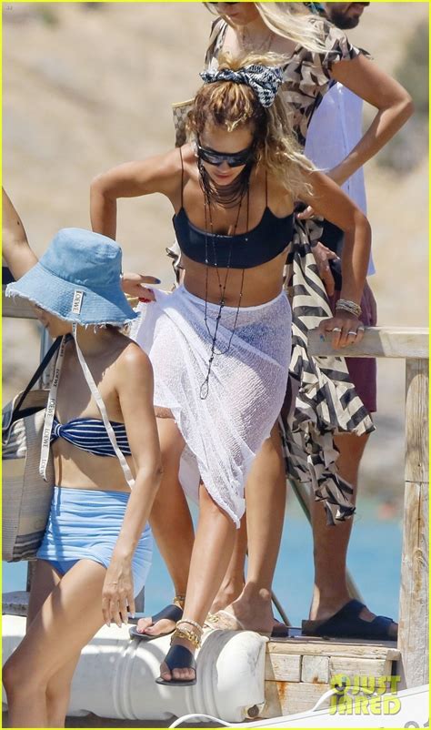 Rita Ora Flaunts Toned Figure In Silver Bikini During Ibiza Vacation