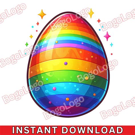 Colorful Rainbow Easter Egg PNG Easter Egg PNG Rainbow Easter Happy ...