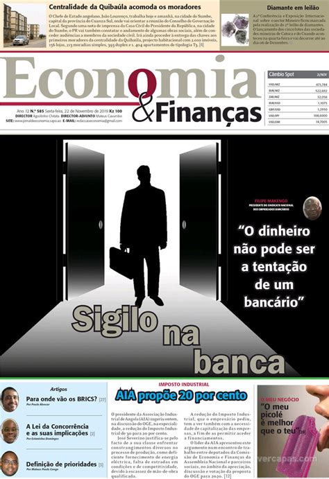 Capa Economia Finanças de 2019 11 22