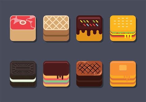 Food App Icon Set 184609 Vector Art at Vecteezy